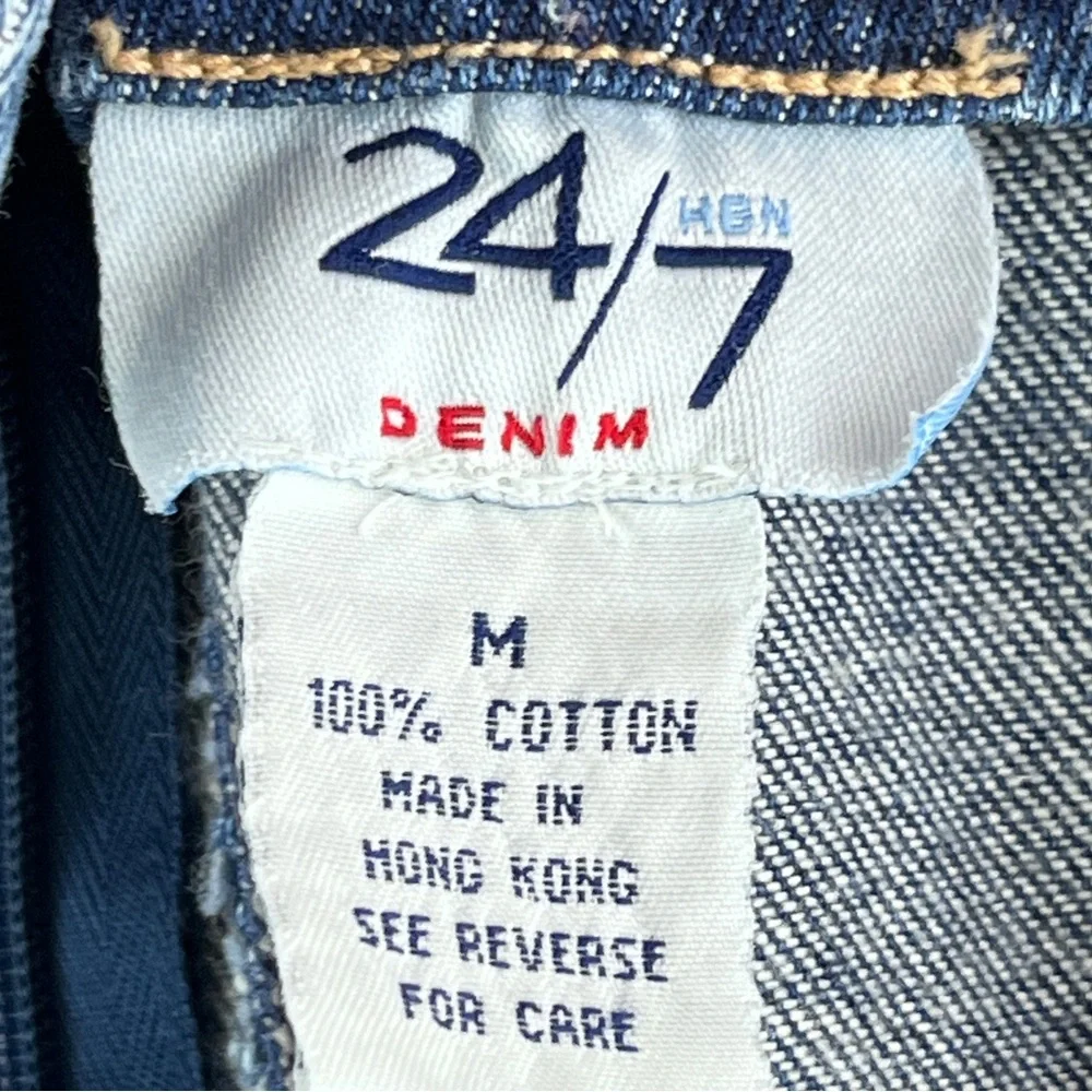 Vintage Blue Denim Midi Overall / Coverall Dress 90s Y2K Sz M - Picture 10 of 11